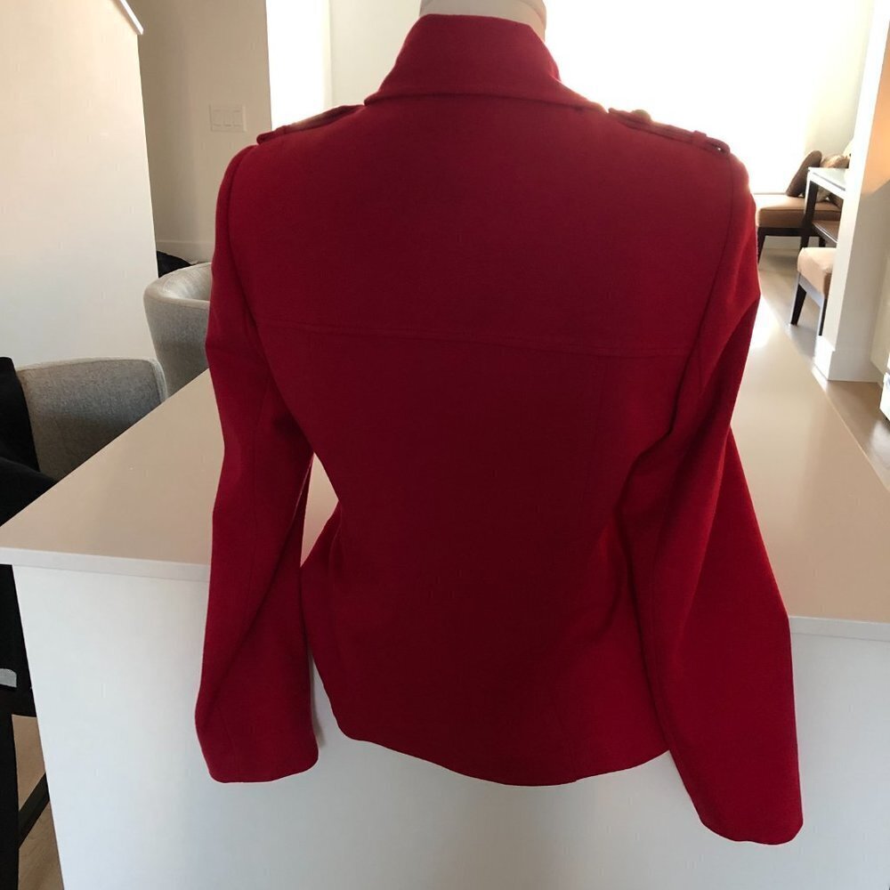 Planet Classic Double Breasted 12 Button Lined Collared Blazer Jacket Red Sz 8 - Picture 10 of 16